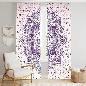 Purple Mandala Curtains